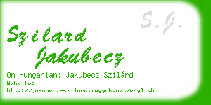 szilard jakubecz business card